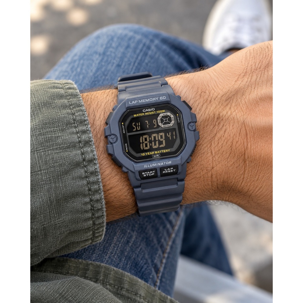 Casio Watch Men Blue Digital WS1400H-8BVKC Sport